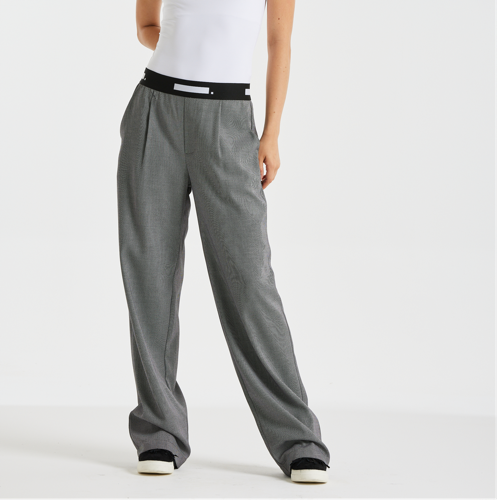 Logo Elastic Waist Suit Pants