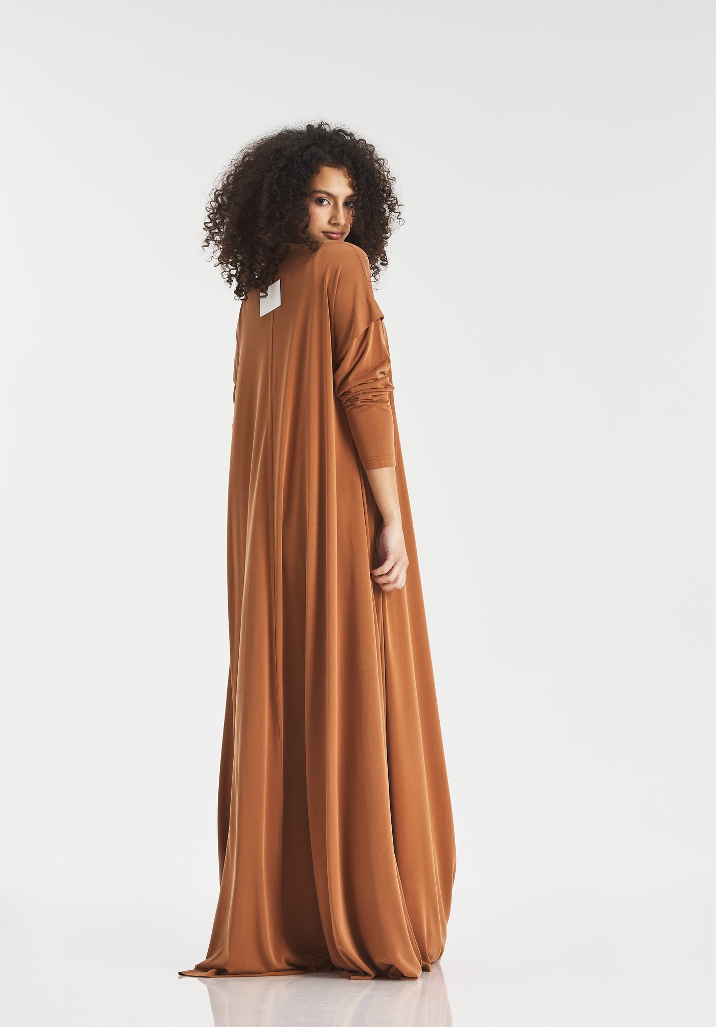 A Line Soft dress In camel