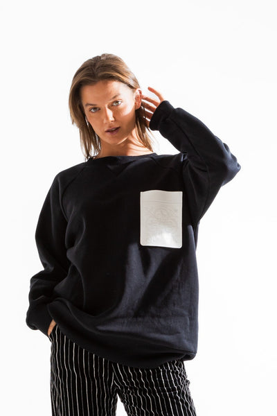 Logo Pocket Sweatshirt In Black