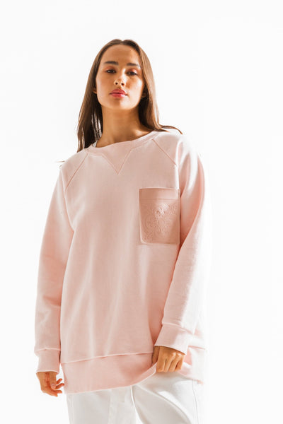 Logo Pocket Sweatshirt In Pink