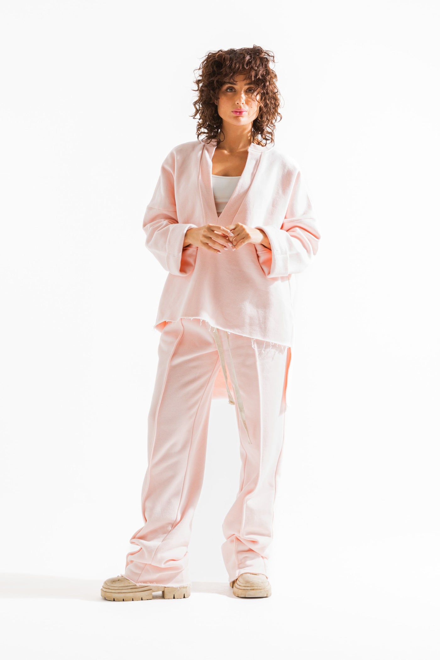 Track Palazzo Pants In Pink