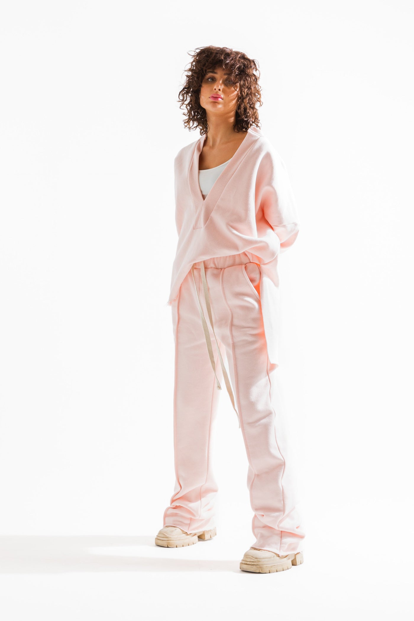 Track Palazzo Pants In Pink