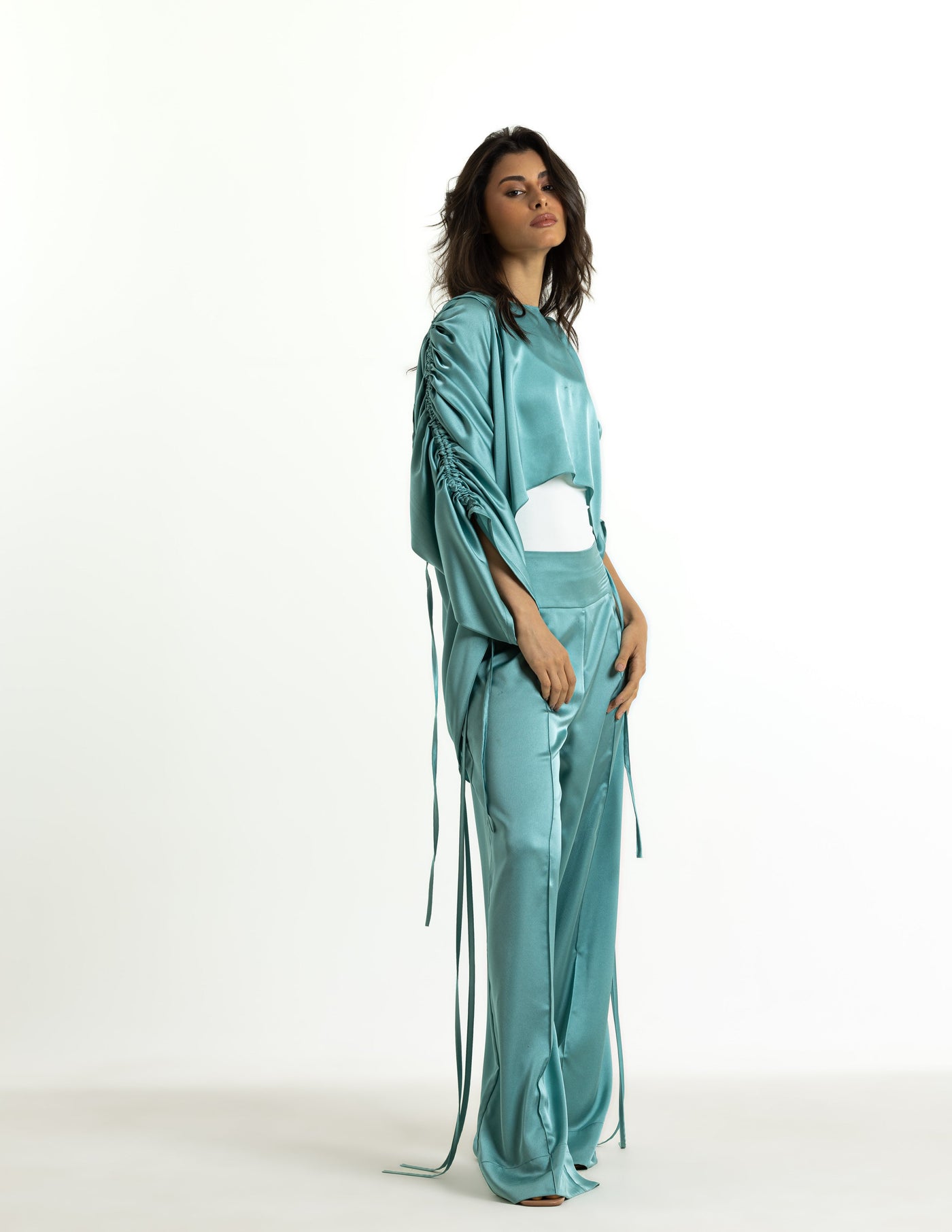 Pull Up Satin Top