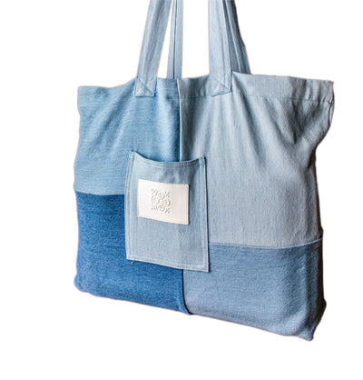 Patchwork Denim Tote