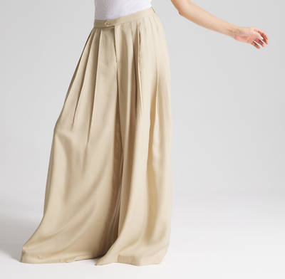 Soft Extra Wide leg In Beige