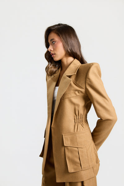 Elastic Waist Blazer