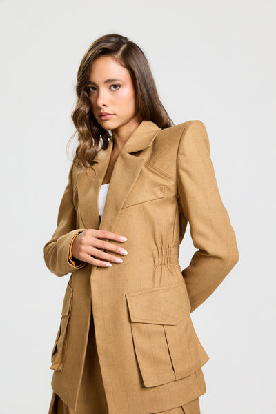 Elastic Waist Blazer