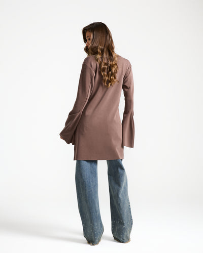 Bell Sleeves Top in Brown