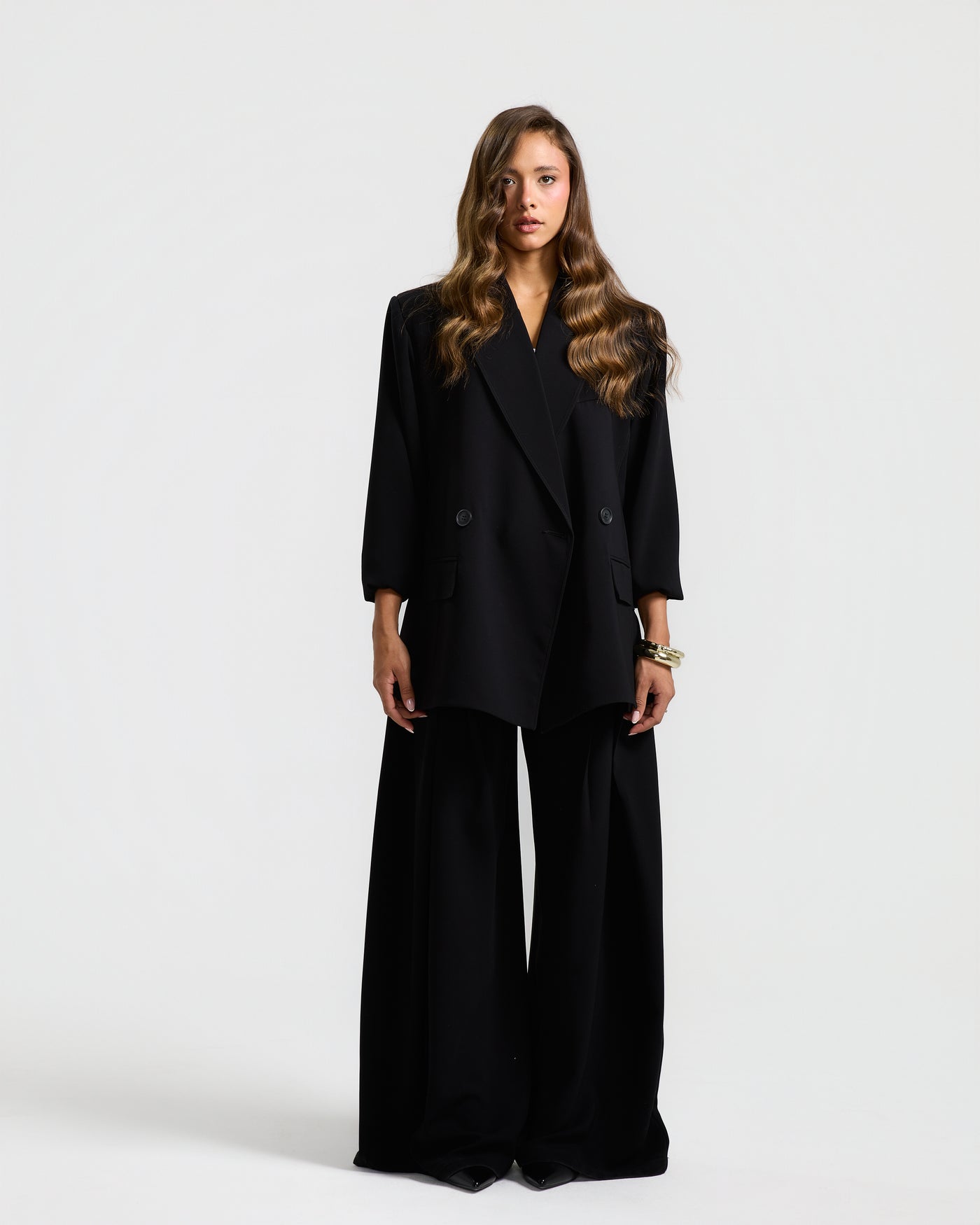 Cutout Oversize Black Blazer