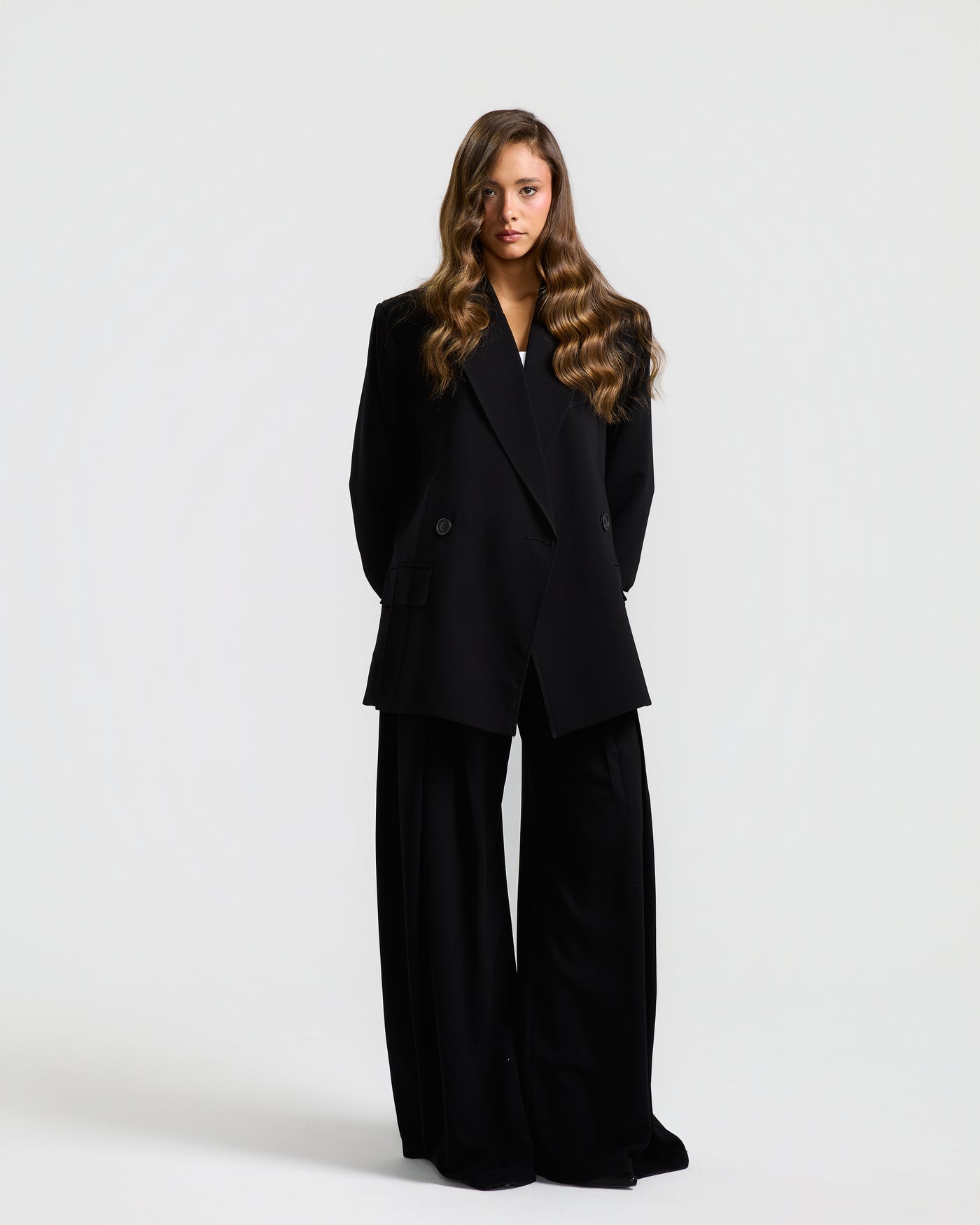 Cutout Oversize Black Blazer