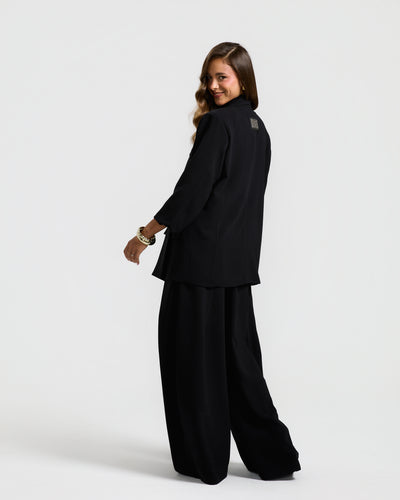 Cutout Oversize Black Blazer