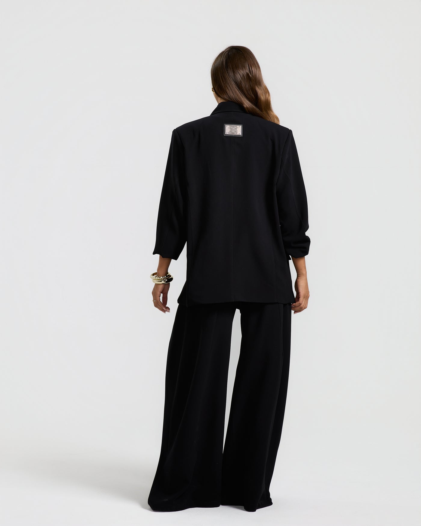 Cutout Oversize Black Blazer