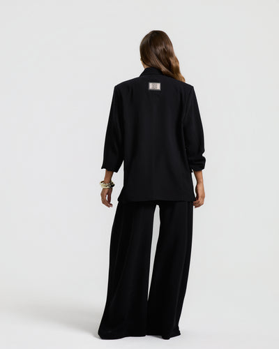 Cutout Oversize Black Blazer