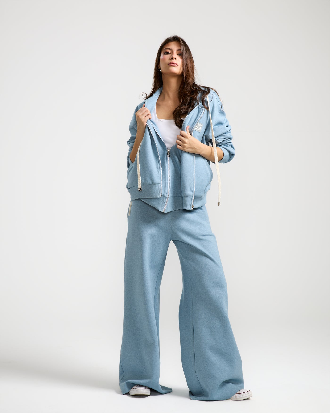 Wide Leg Jogger Sky Blue