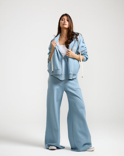 Wide Leg Jogger Sky Blue