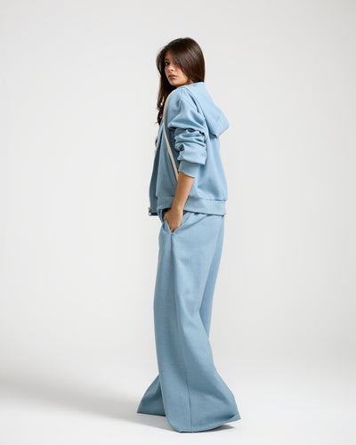 Wide Leg Jogger Sky Blue