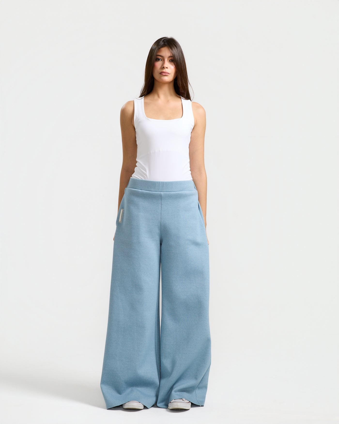 Wide Leg Jogger Sky Blue