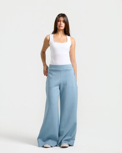 Wide Leg Jogger Sky Blue