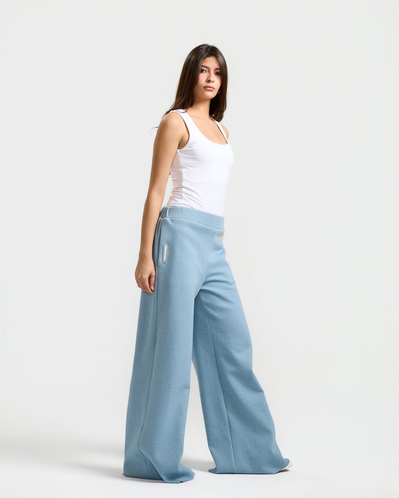 Wide Leg Jogger Sky Blue