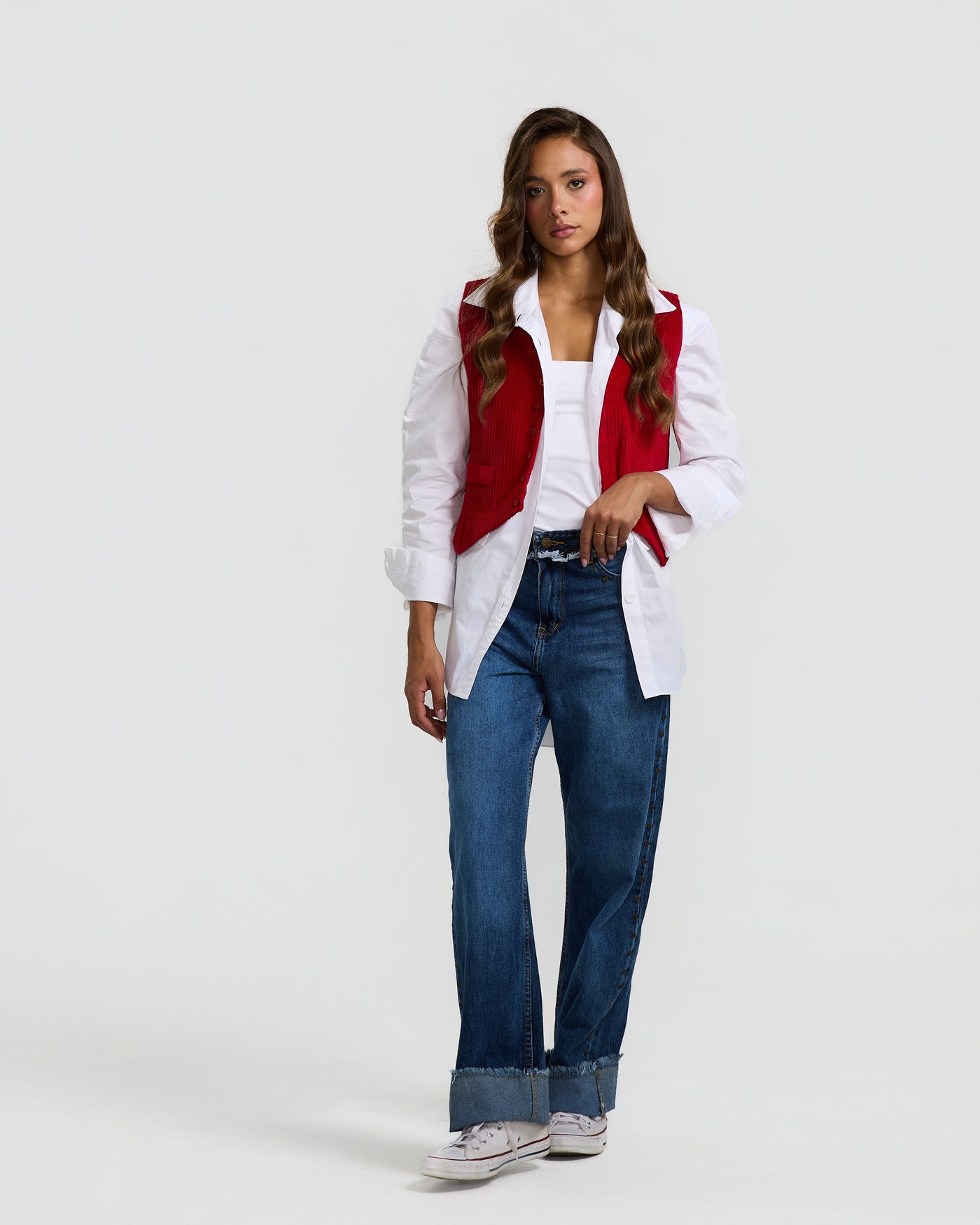 Red Corduroy Waistcoat