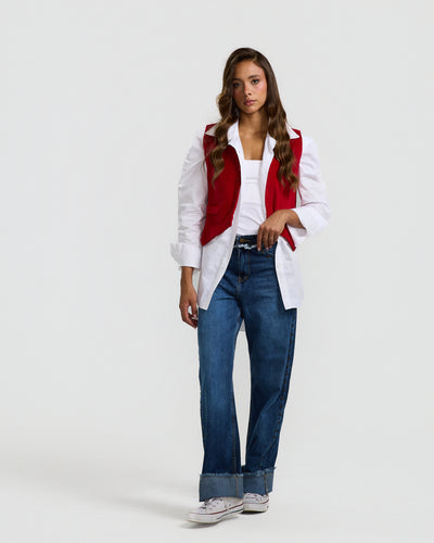Red Corduroy Waistcoat