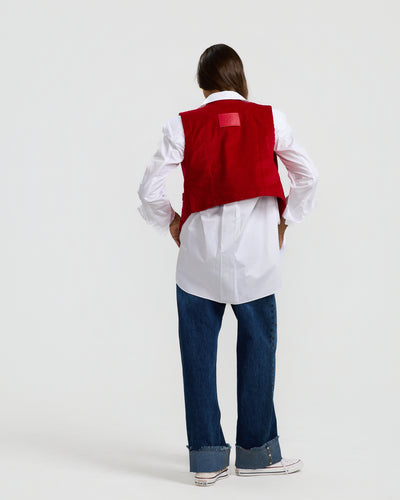 Red Corduroy Waistcoat