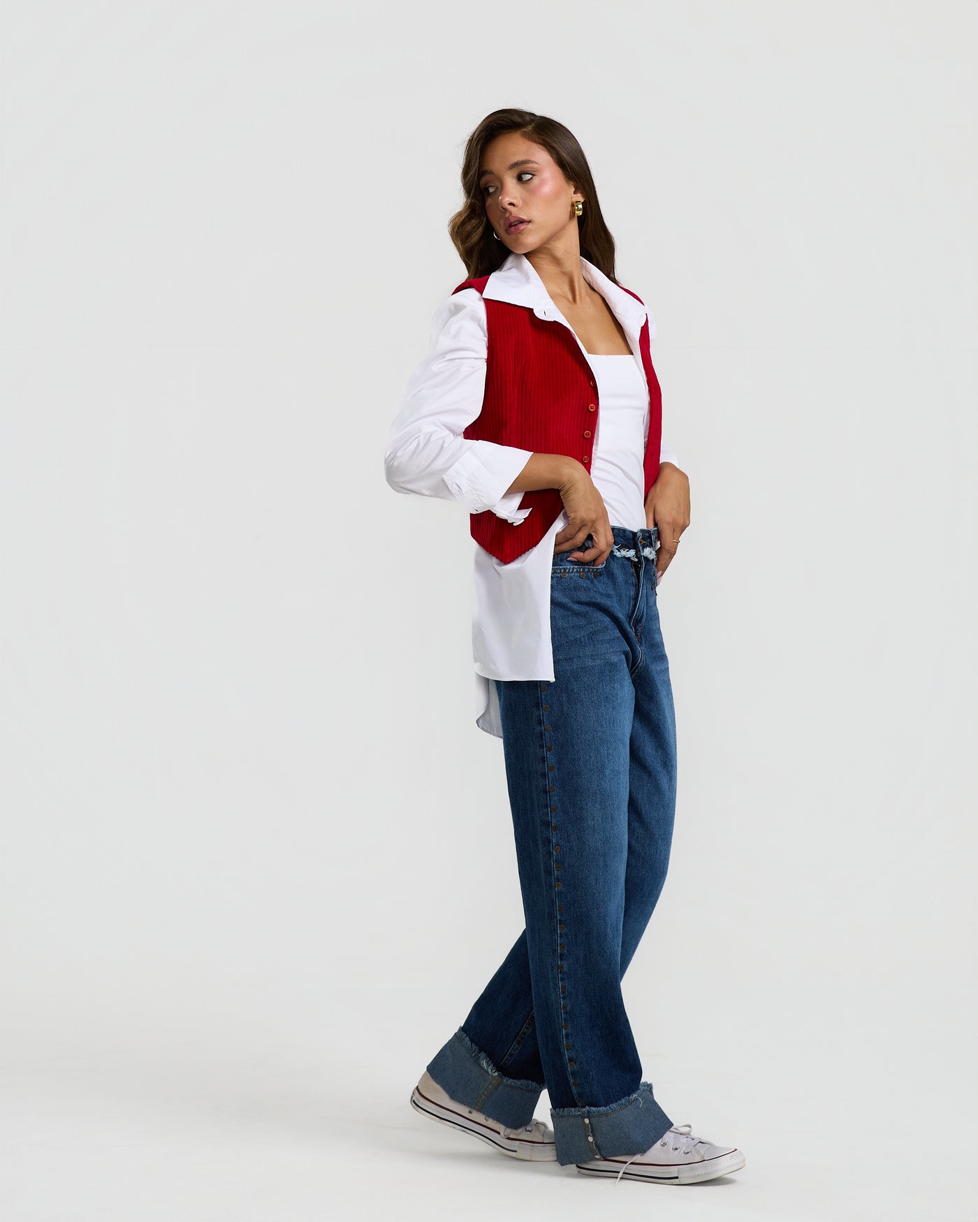 Red Corduroy Waistcoat