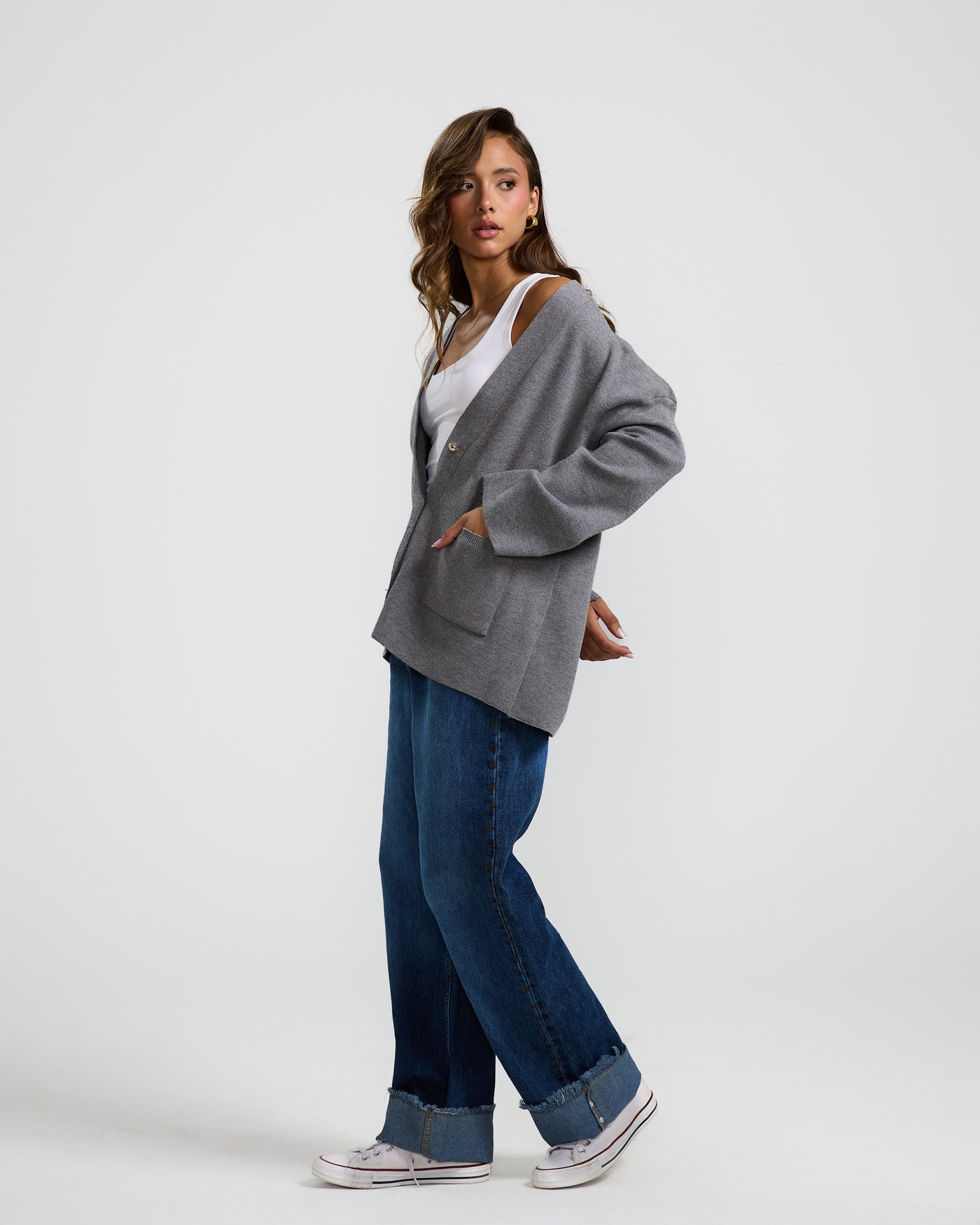 Oversize Sweater In Grey