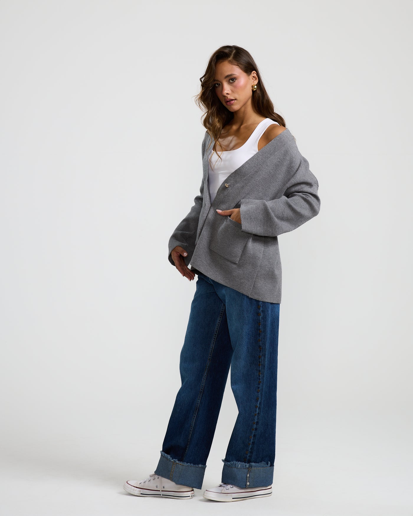 Oversize Sweater In Grey