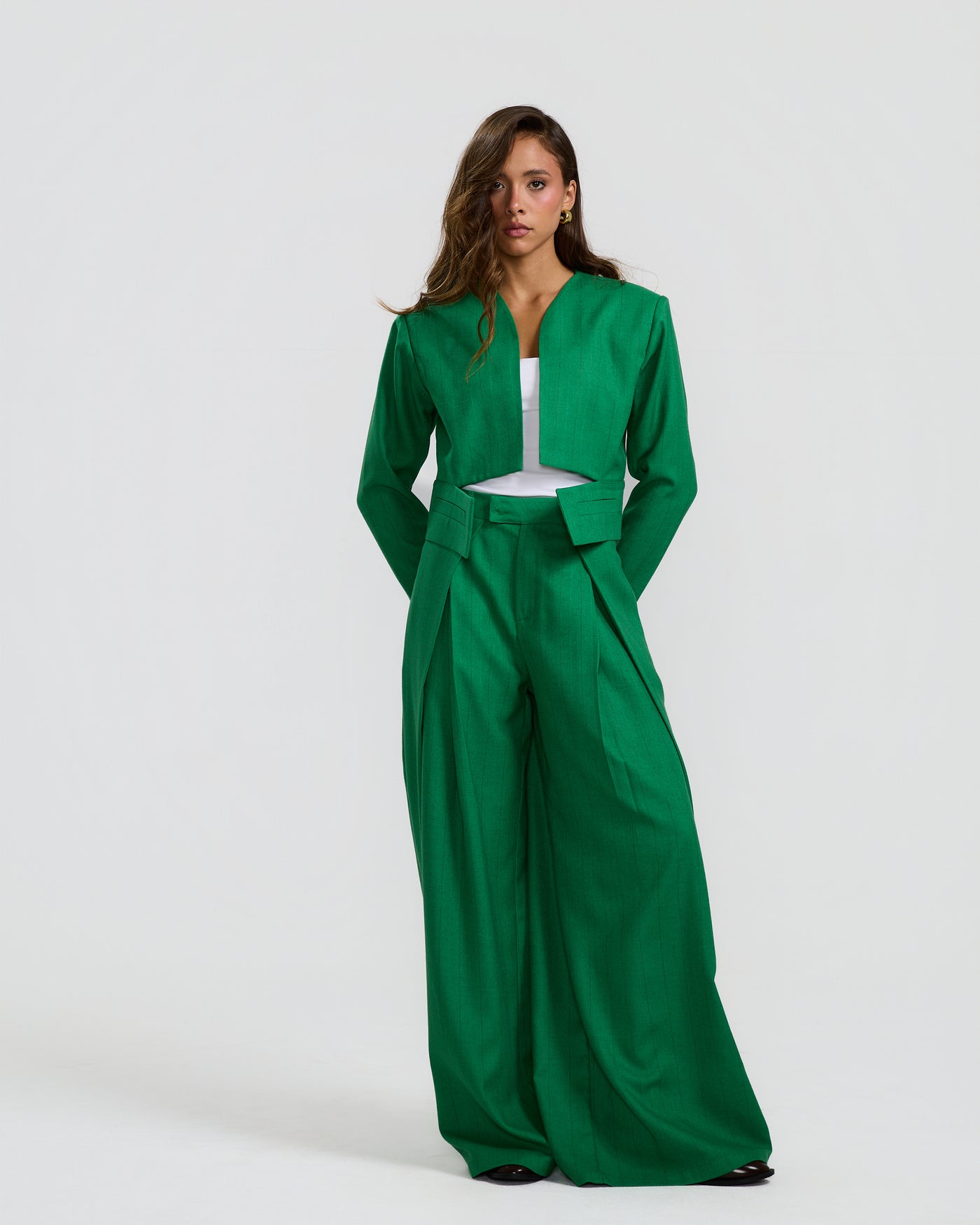 Cutout Front Cropped Blazer