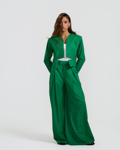 Cutout Front Cropped Blazer