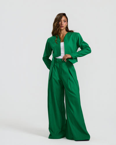 Cutout Front Cropped Blazer