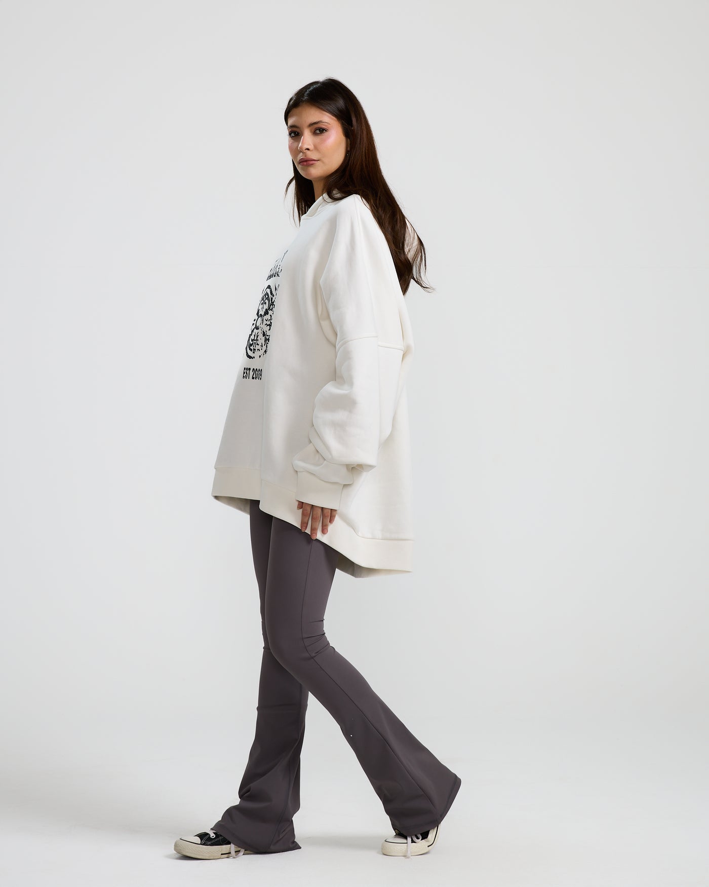 Oversize Logo Sweatshirt Off White