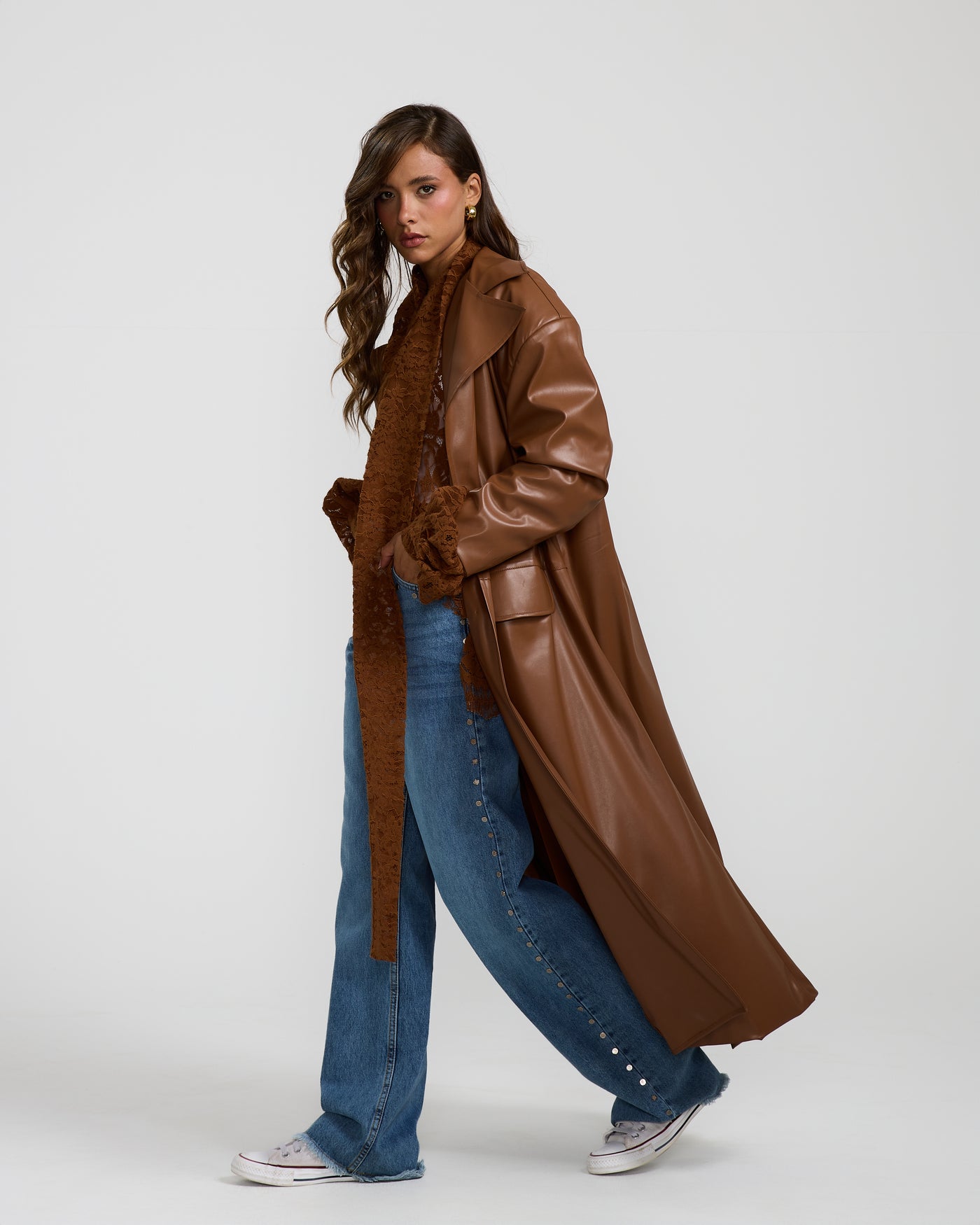 The Leather Camel Coat