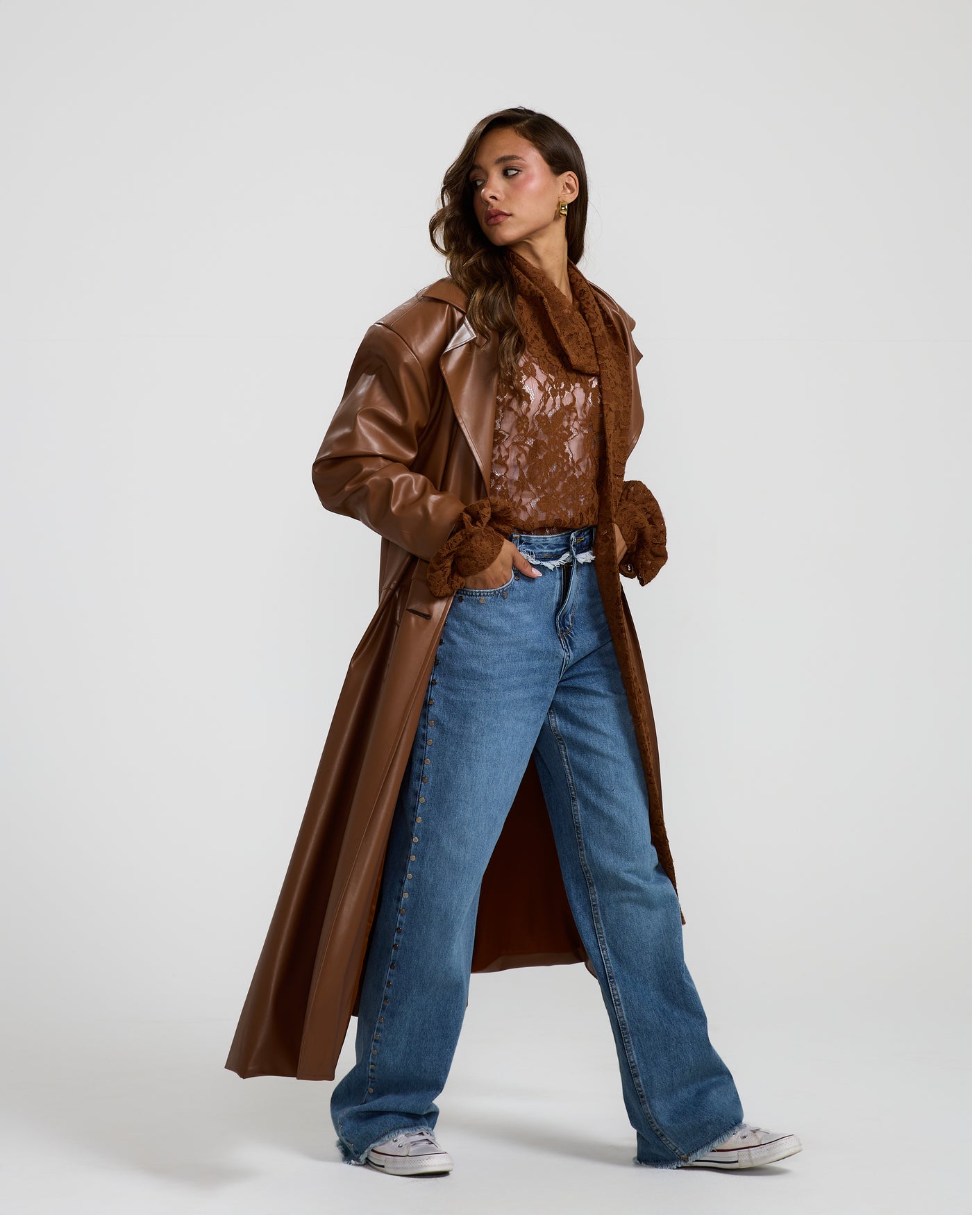 The Leather Camel Coat