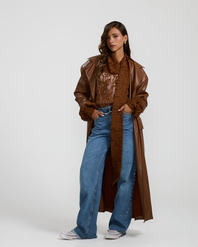 The Leather Camel Coat