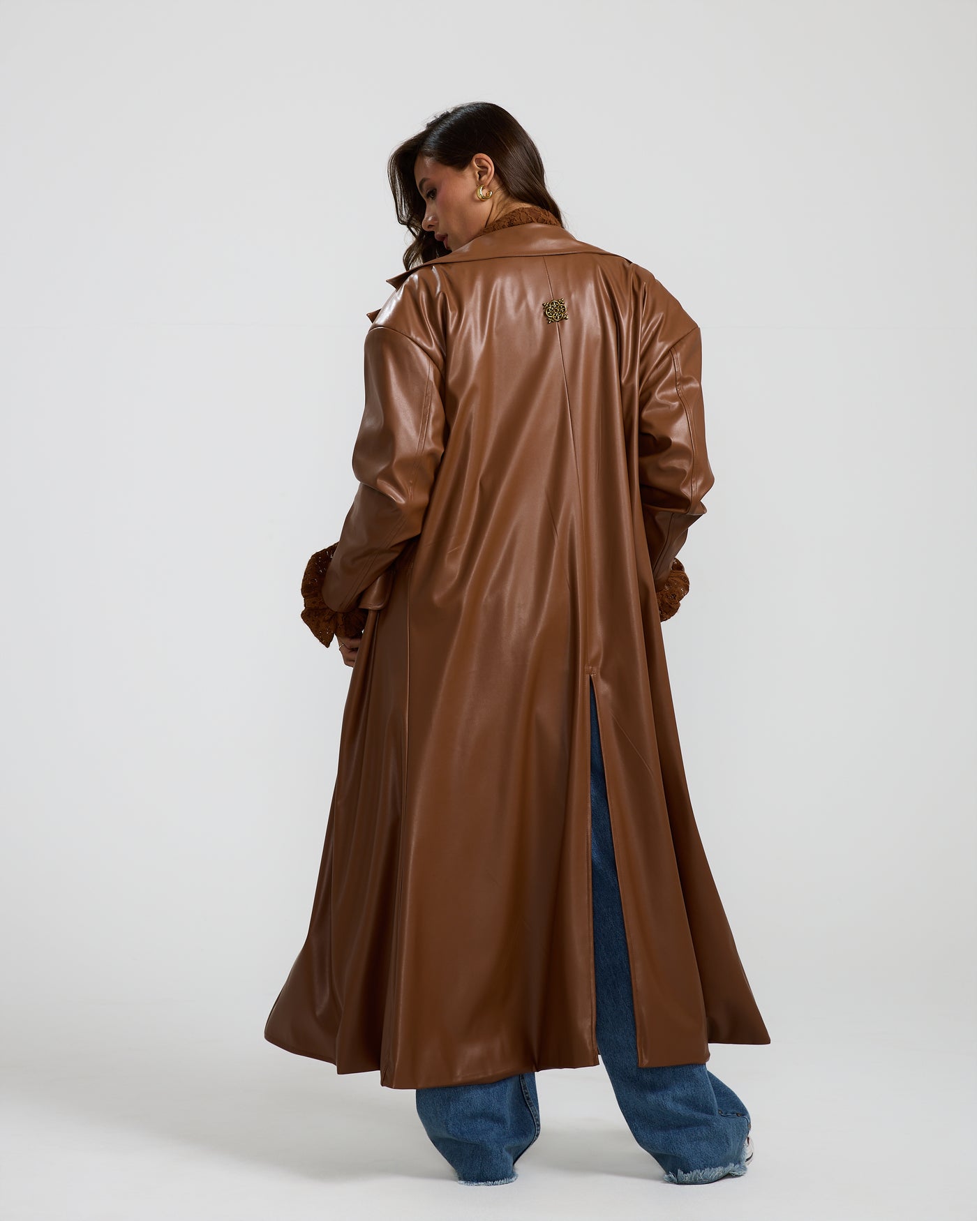 The Leather Camel Coat