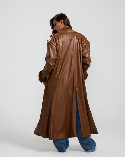The Leather Camel Coat