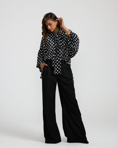 Polka Dots Black Top