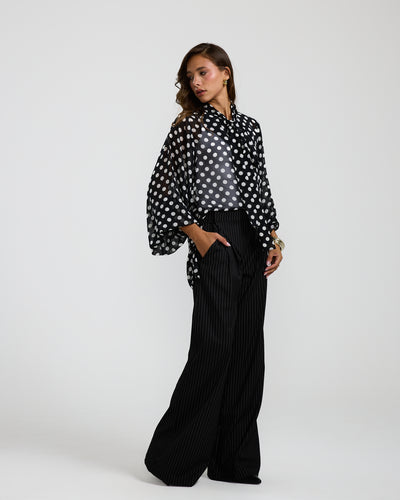 Polka Dots Black Top