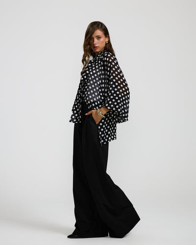 Polka Dots Black Top