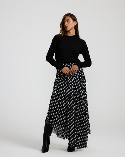 Polka Dots Black Skirt
