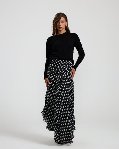 Polka Dots Black Skirt