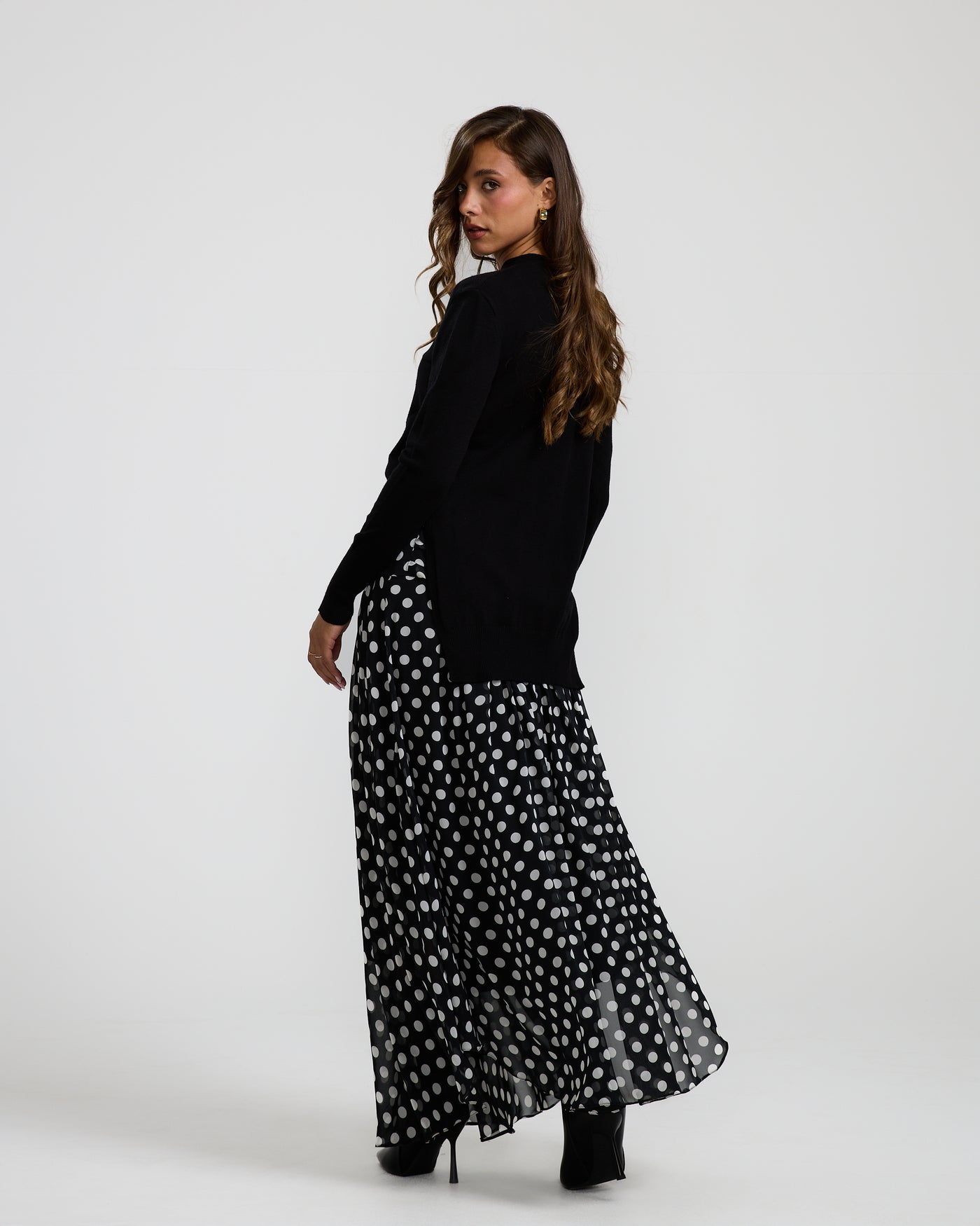 Polka Dots Black Skirt