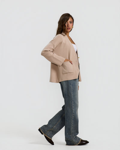 Oversize Sweater In Greige