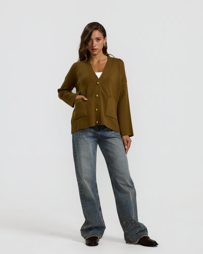 Oversize Sweater In Olive