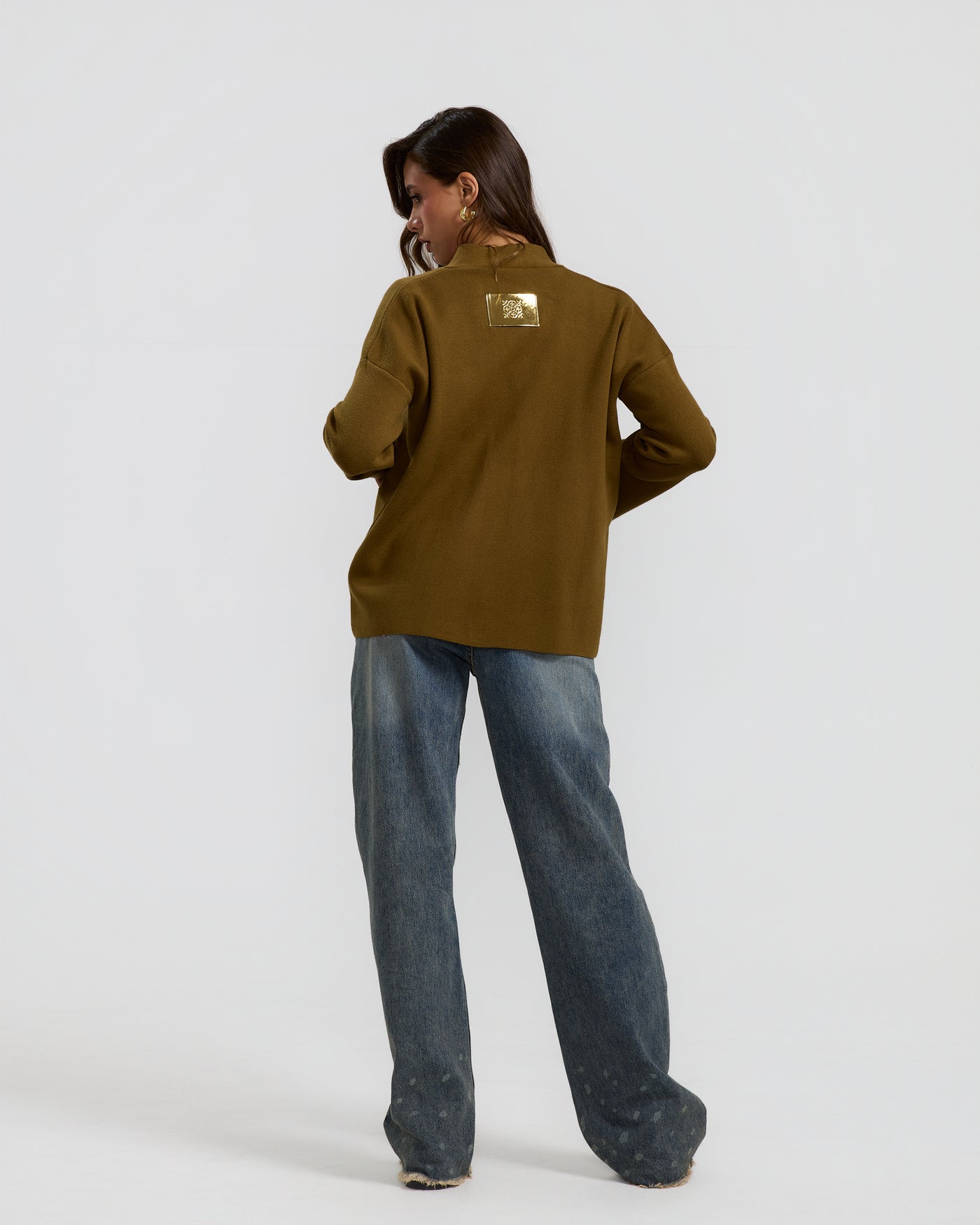 Oversize Sweater In Olive