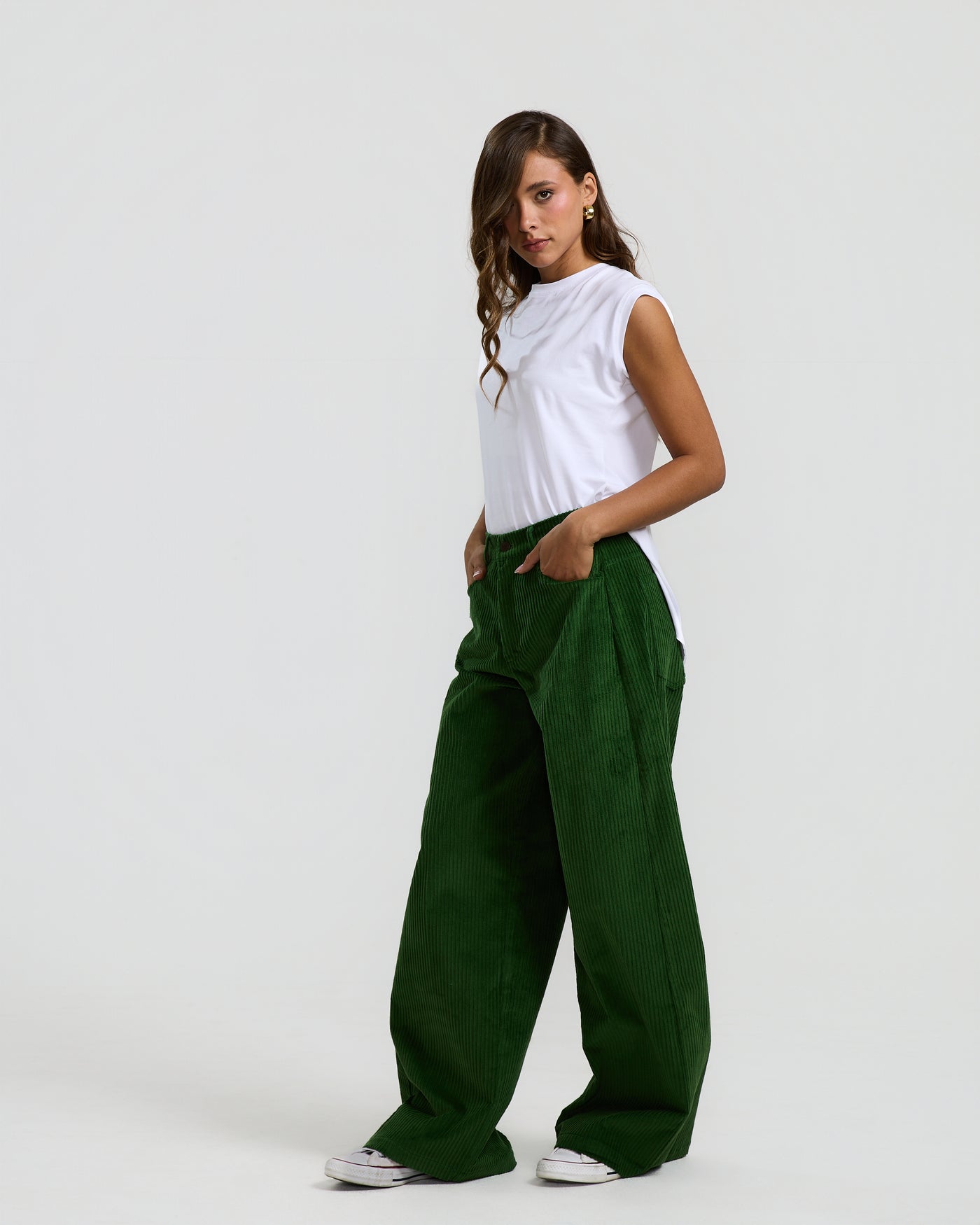 Puplem Corduroy Green Vest