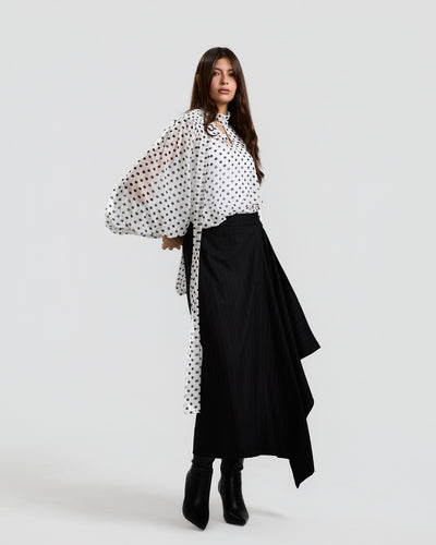 Black Asymmetrical Classic Skirt