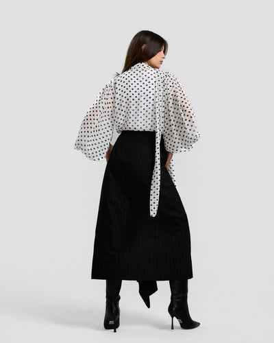 Black Asymmetrical Classic Skirt